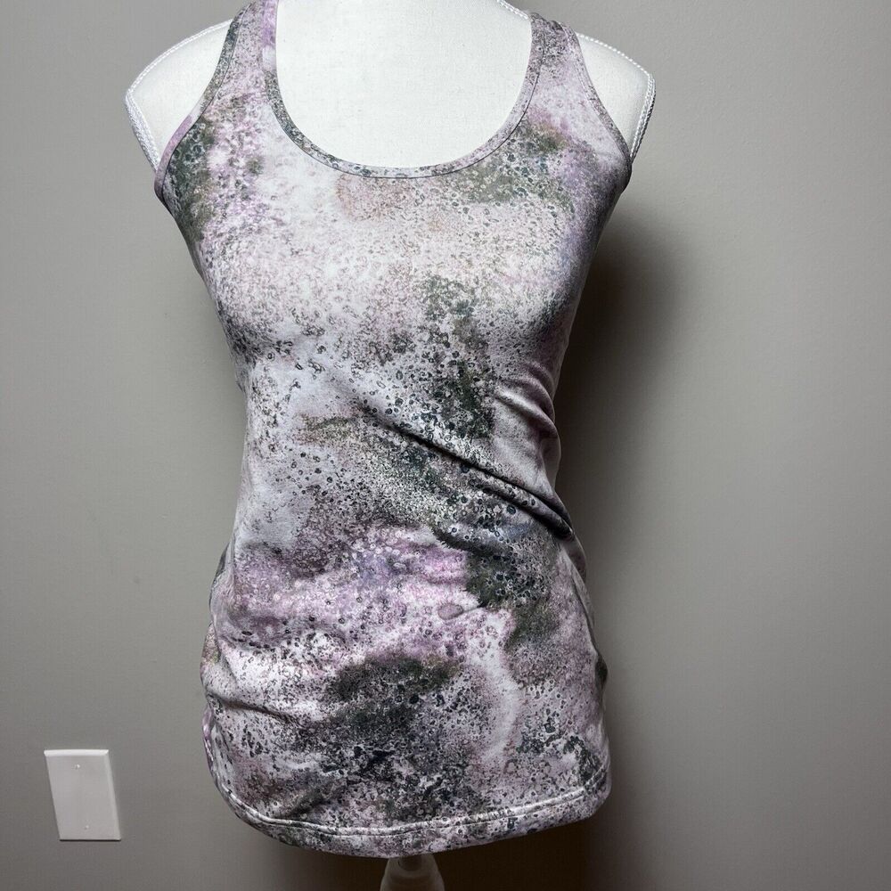 Lululemon Cool Racerback Tank Top Sugar Crush Multi Luon Light W1J68S Womens 6 b